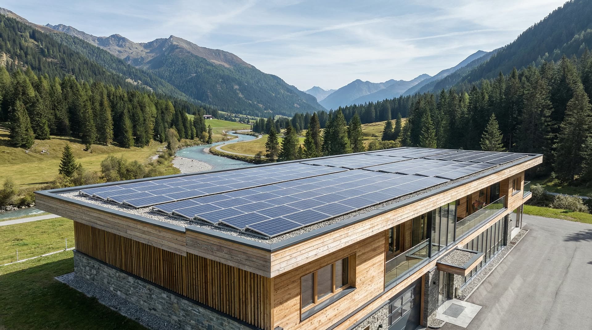 Photovoltaik am Bergdach